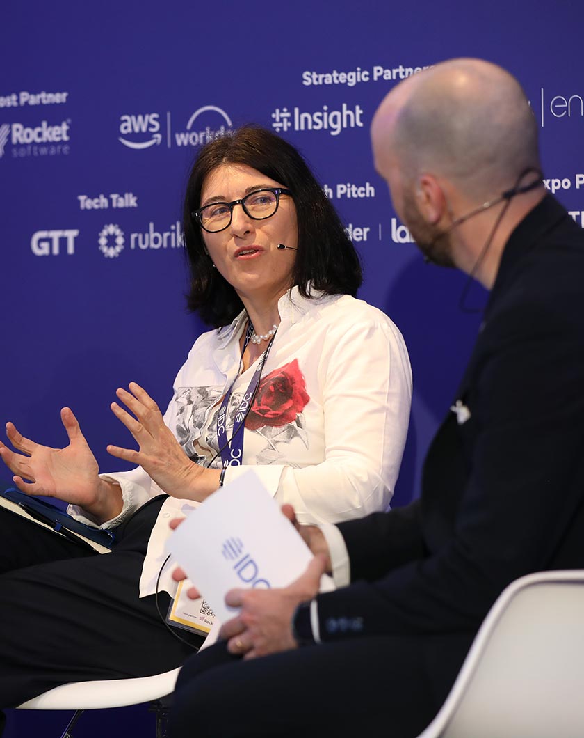 Giorgia Prestento speaking on a panel